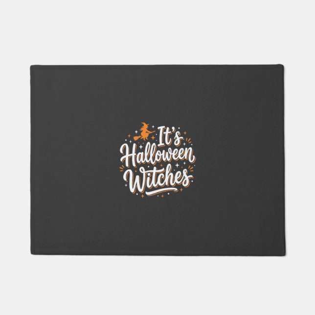 Halloween Witches Cute Witch Quote Design_1 Doormat (Front)