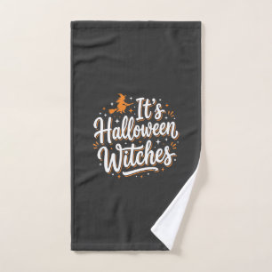 Halloween Witches Cute Witch Quote Design_1 Hand Towel