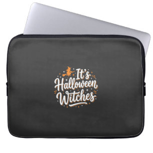 Halloween Witches Cute Witch Quote Design_1 Laptop Sleeve