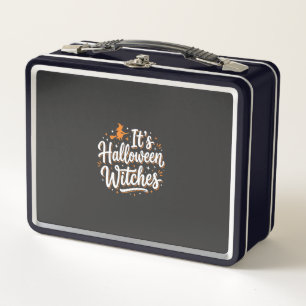Halloween Witches Cute Witch Quote Design_1 Metal Lunch Box