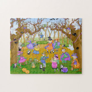 Halloween Witches Dance Party Jigsaw Puzzle