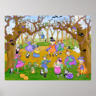 Halloween Witches Dance Party Poster