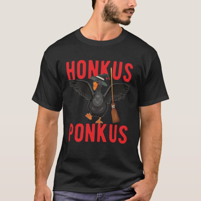 Halloween Witches Duck Cute Honkus Ponkus T-Shirt (Front)