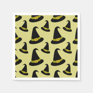 Halloween Witches Hat Pattern Paper Napkins