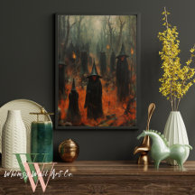 Halloween Witches in the Forest Gothic