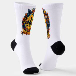 Halloween witches moonlight socks