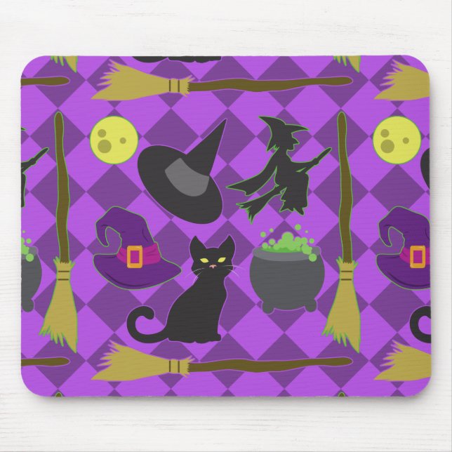Halloween Witches Mouse Mat (Front)