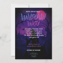 Halloween Witches Party Invitation
