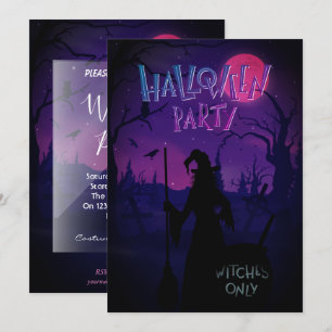 Halloween Witches Party Invitation