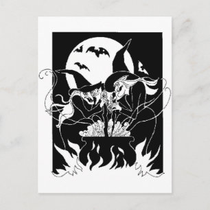 Halloween Witches Postcard