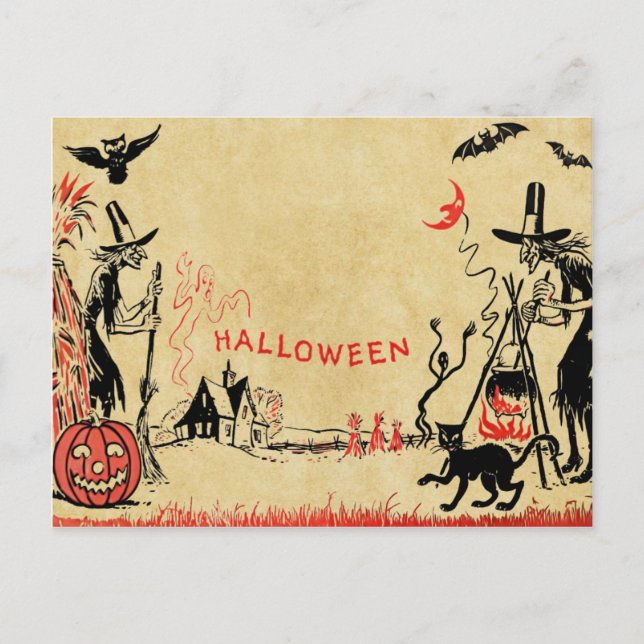 Halloween Witches Postcard (Front)