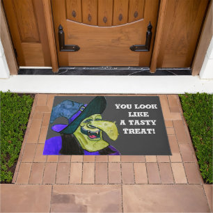 HALLOWEEN WITCHES TASTY TREAT  DOORMAT