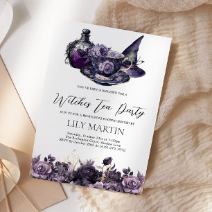 Halloween Witches Tea Party Invitation