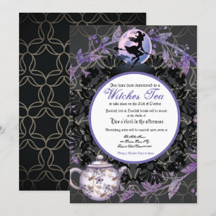 Halloween Witches Tea Party Invitation