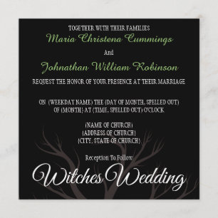 Halloween Witches Wedding Invitation