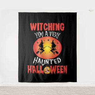 Halloween Witching House BACKDROP Tapestry
