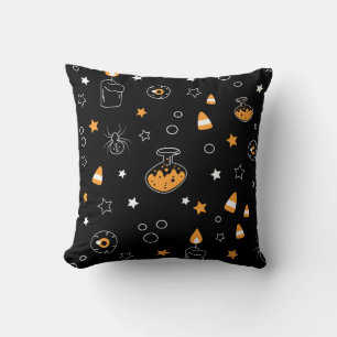halloween witch's brew potion bottle cushion