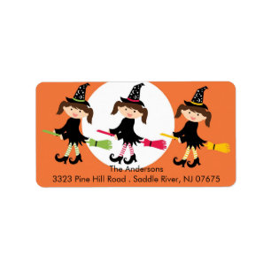 Halloween Witchs Return Address Label