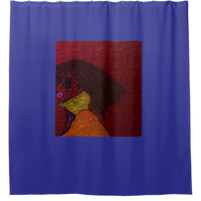 Halloween Witch's Seasonal Colors Shower Curtain (Front)