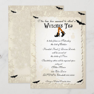 Halloween Witchs' Tea Party Invitation