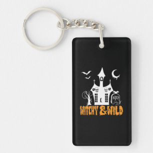 Halloween Witchy And Wild Birthday Key Ring