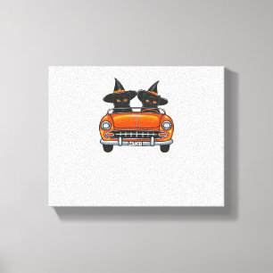 Halloween Witchy Cats Classic T-Shirt Canvas Print