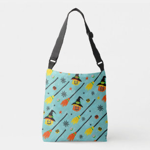 Halloween Witchy Seamless Theme Crossbody Bag