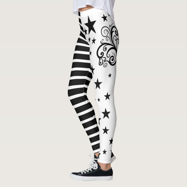 Halloween witchy striped leggings (Left)