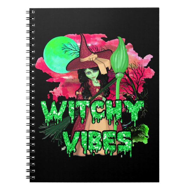 Halloween Witchy Vibes Notebook (Front)