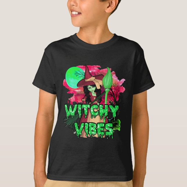 Halloween Witchy Vibes T-Shirt (Front)