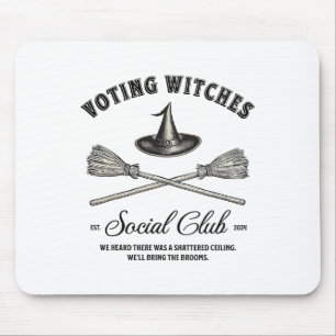 Halloween Witchy Voting Witches For Kamala Feminis Mouse Mat