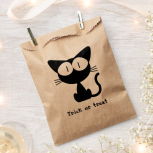 Halloween with cute black cat favour bags