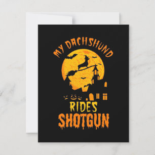 Halloween With My Dachshund Thank You Card