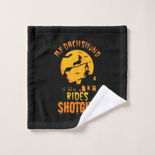 Halloween With My Dachshund Wash Cloth
