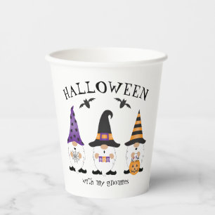 Halloween With My Gnomies Purple Orange Paper Cups