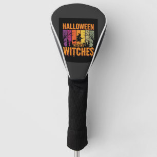 Halloween With My Witches Retro Sunset Golf Head Cover