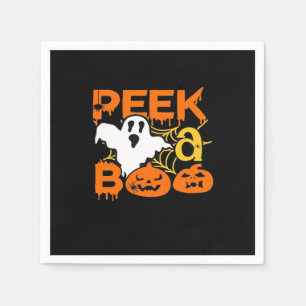 Halloween With Pumpkins Peekaboo Napkin