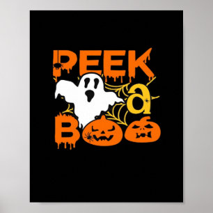 Halloween With Pumpkins Peekaboo Poster