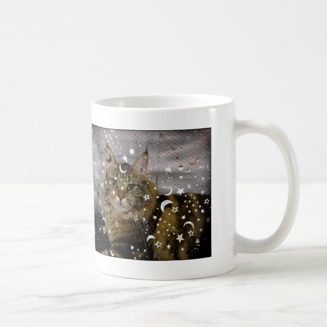 Halloween Wizard Cat Coffee Mug (Right)
