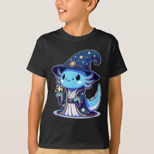 Halloween wizard funny axolotl T-Shirt