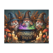 Halloween Wizard Gnomes Midnight Brew Cauldron