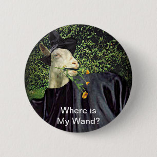 Halloween Wizard Goat 6 Cm Round Badge