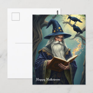 Halloween Wizard Postcard
