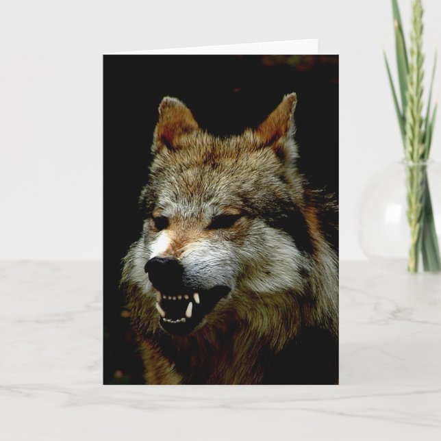 Halloween wolf card (Front)