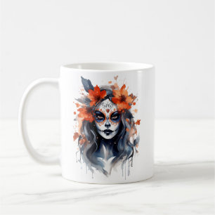 Halloween Woman Witch, Watercolor print Mug