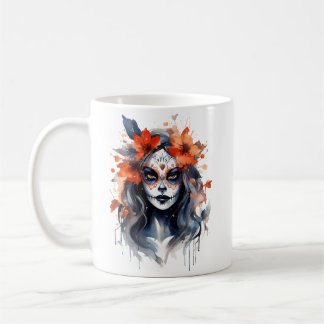 Halloween Woman Witch, Watercolor print Mug