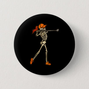 Halloween Women Golf Skeleton Funny Golf Halloween 6 Cm Round Badge