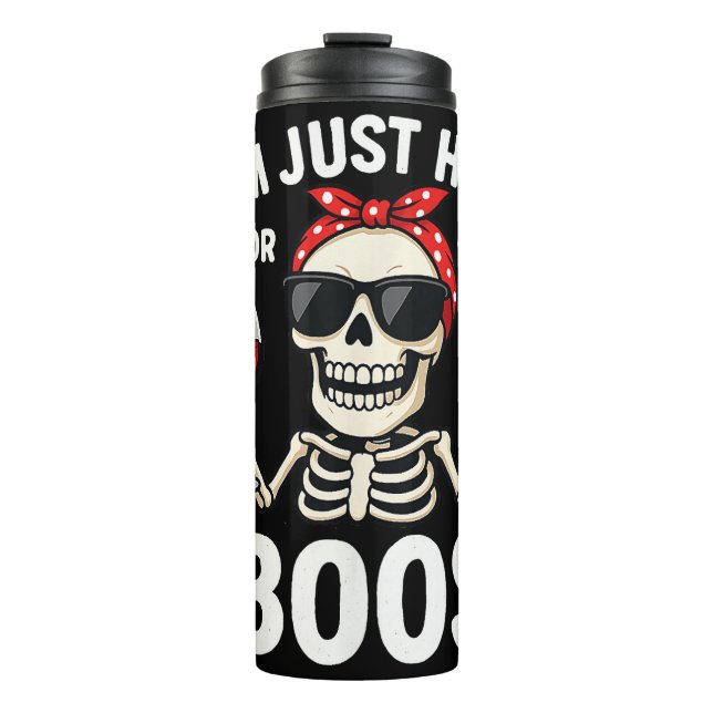 Halloween Women I'm Just Here for The Boos Funny S Thermal Tumbler (Front)