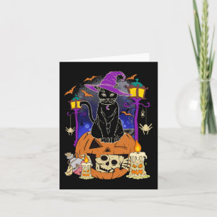 Halloween  Women Men Kids Halloween Black Cat Pump Card