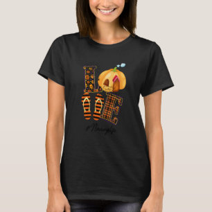 Halloween Womens Mum Love Nanny Life Pumpkin Orang T-Shirt